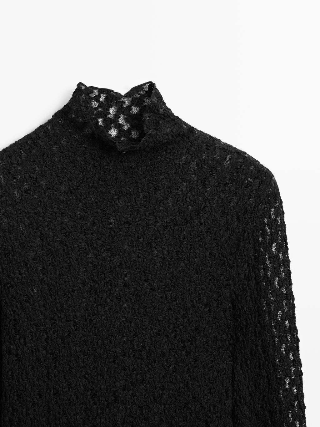 Long sleeve lace top