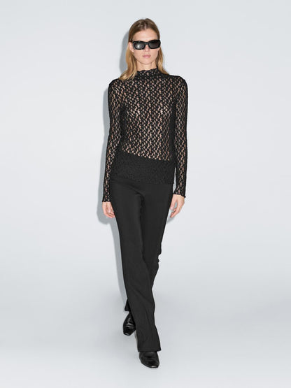 Long sleeve lace top