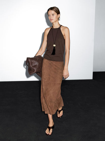 Cotton blend halter top