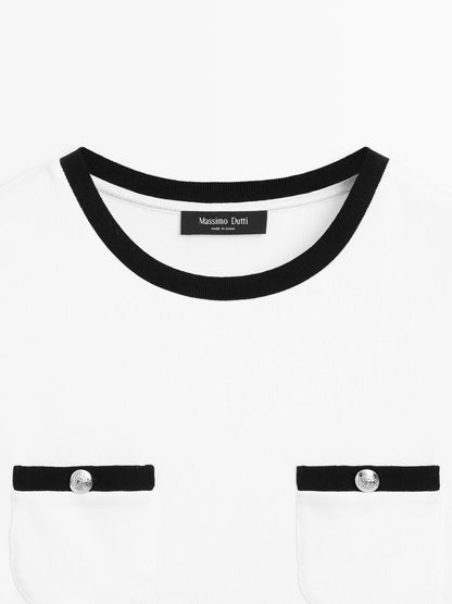 Short sleeve T-shirt with pocket details