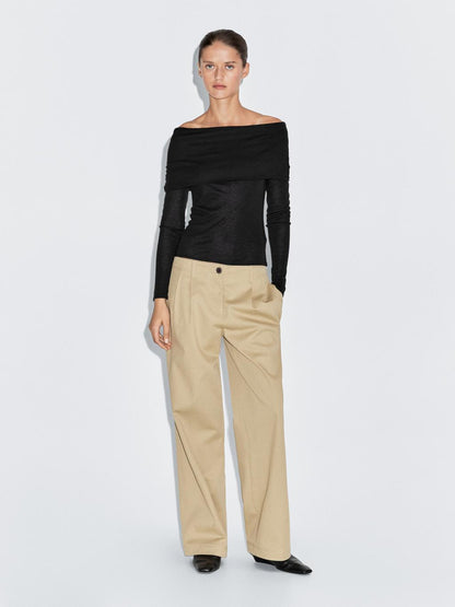 Long sleeve strapless T-shirt