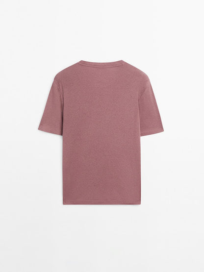 Short sleeve cotton blend T-shirt