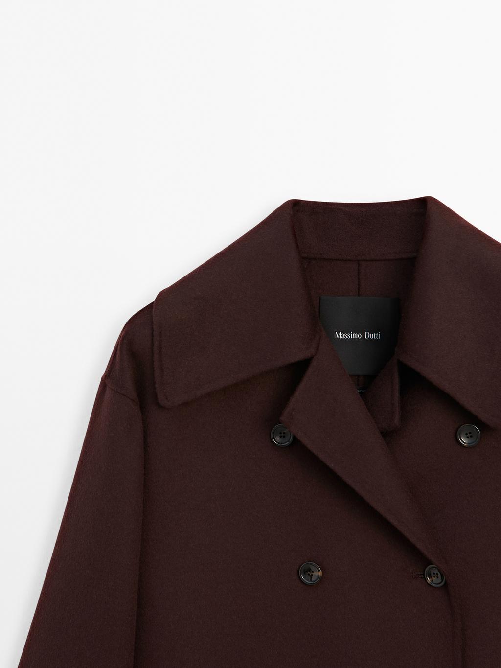 Short wool blend coat