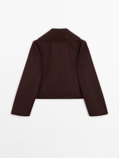 Short wool blend coat