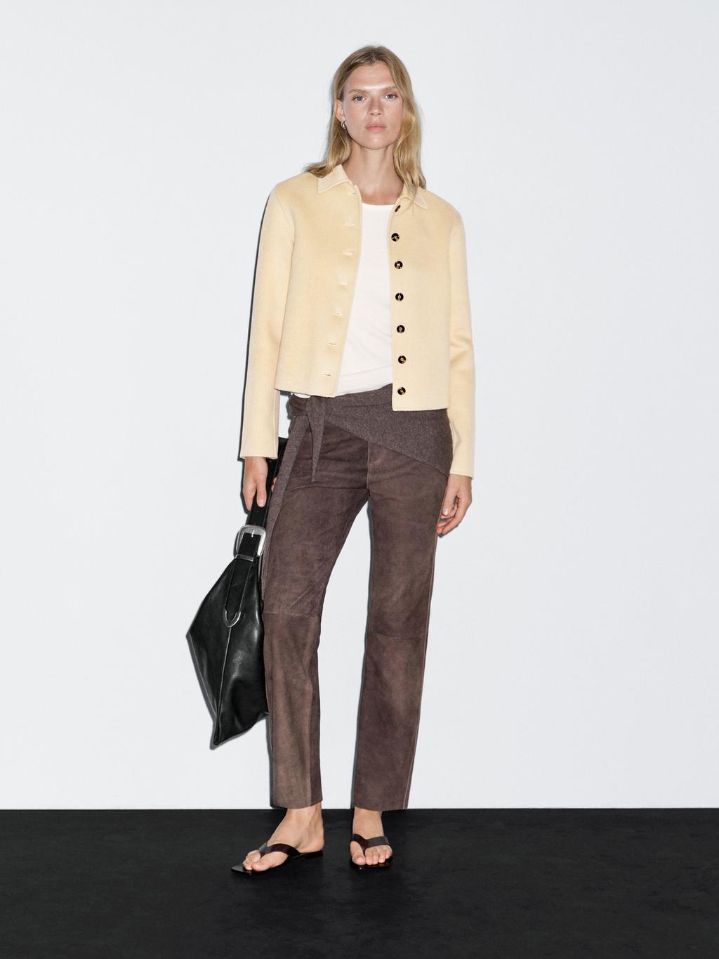 Short wool blend coat