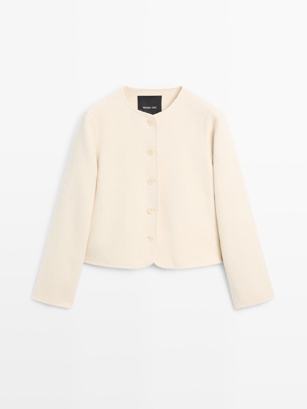 Short wool blend jacket