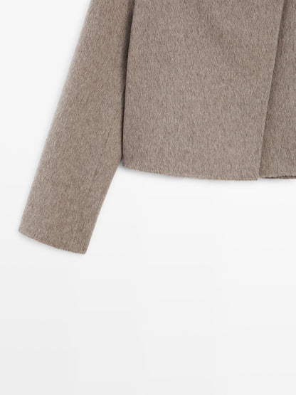 Short coat with brushed finish