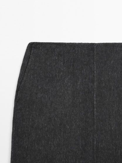 Short faux fur skirt