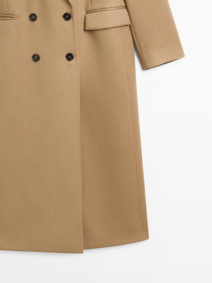 100% wool long coat