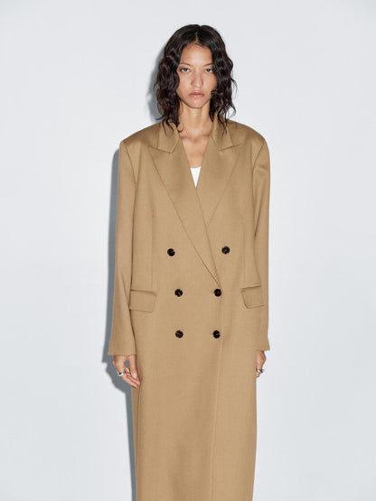 100% wool long coat