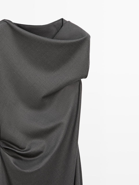 Long dress with neck detail - LIMITED