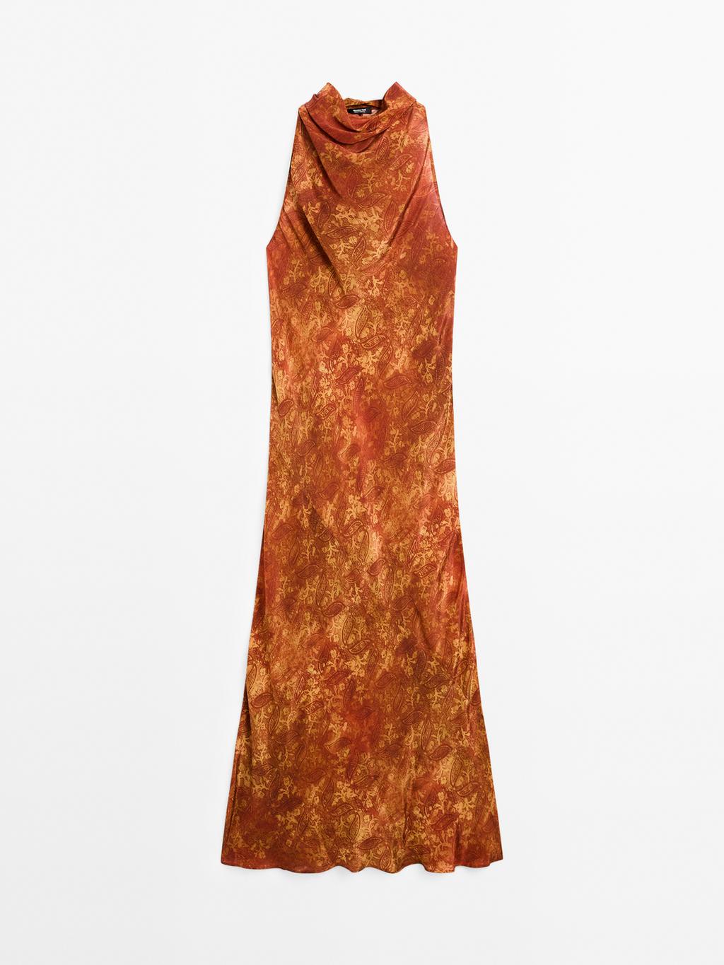 Long flowing printed dress