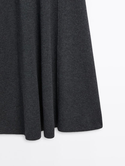 Long A-line knit dress