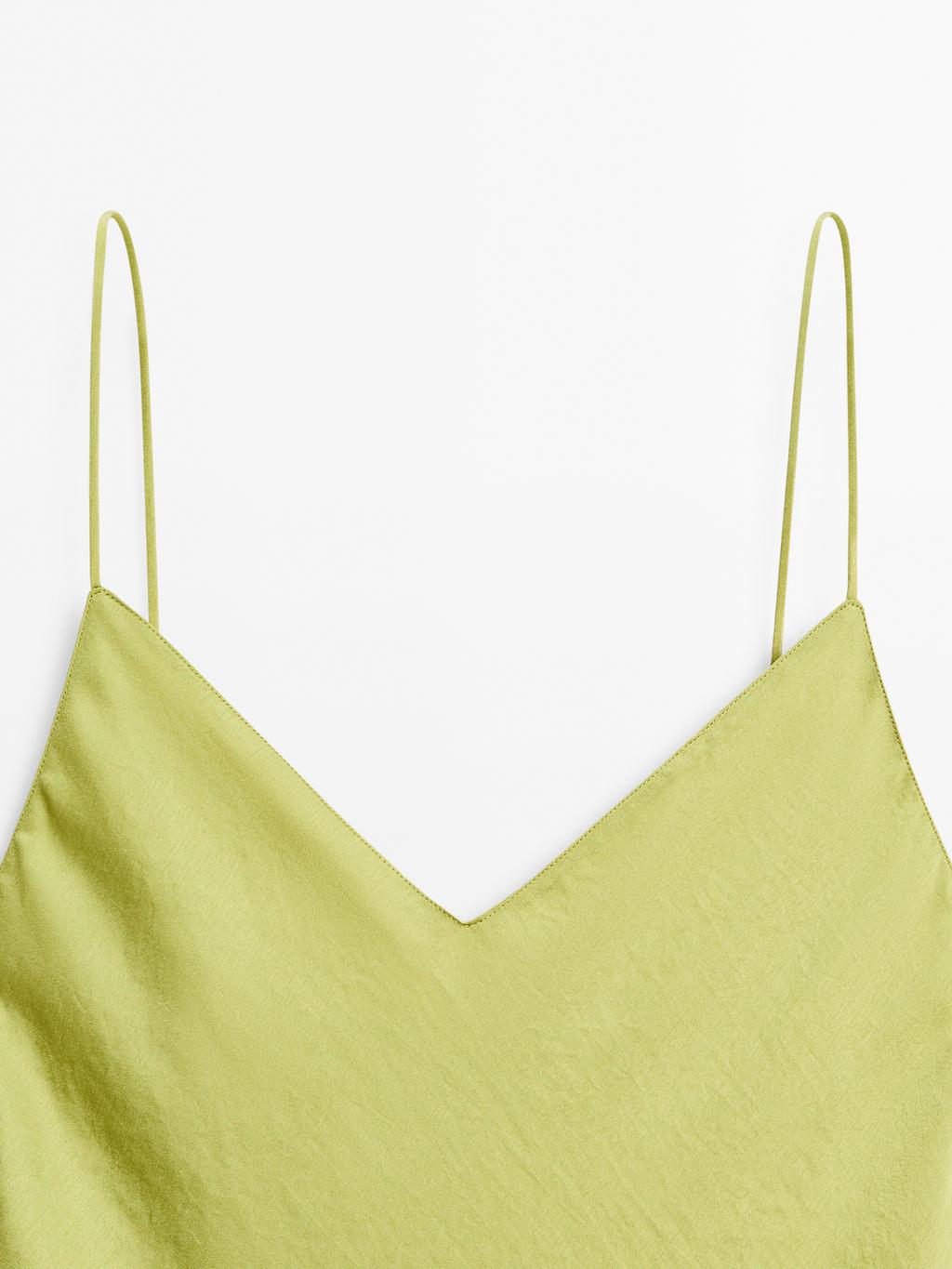 Flowing satin midi dress