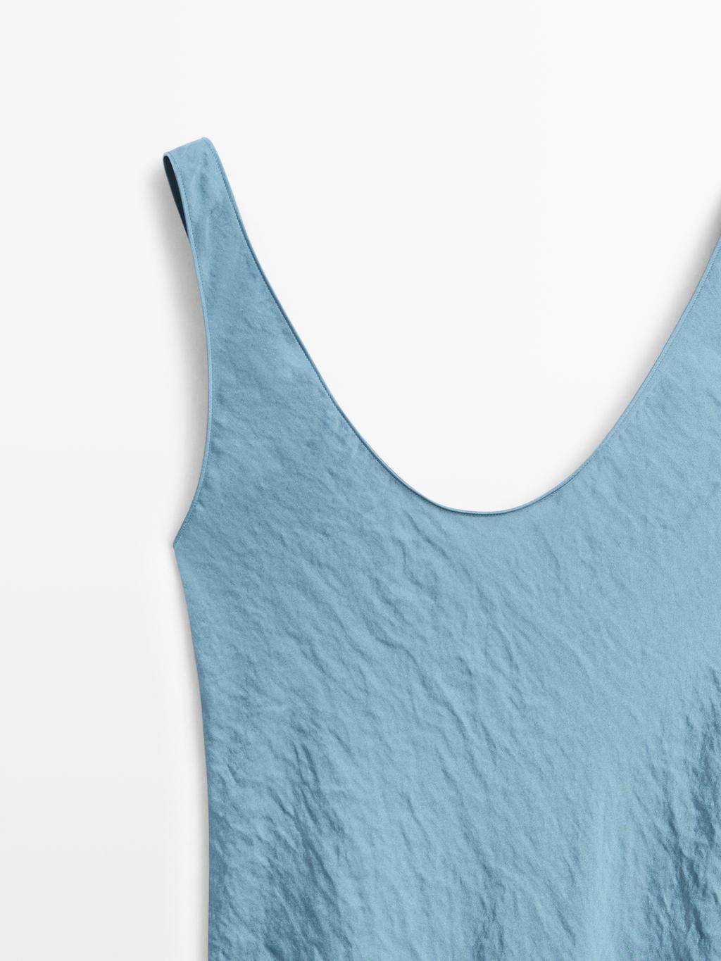 Long flowing satin dress