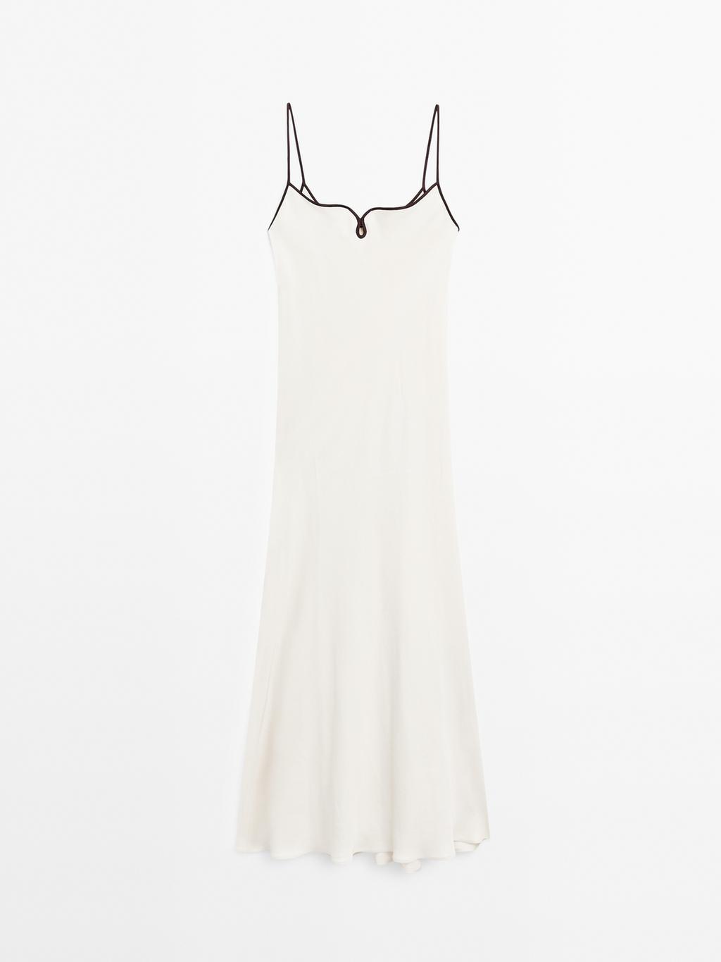 Satin camisole midi dress