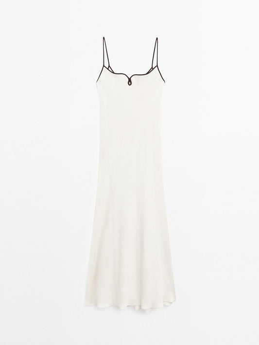 Satin camisole midi dress