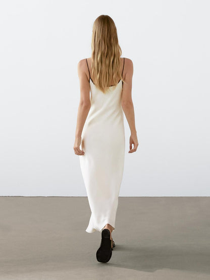 Satin camisole midi dress