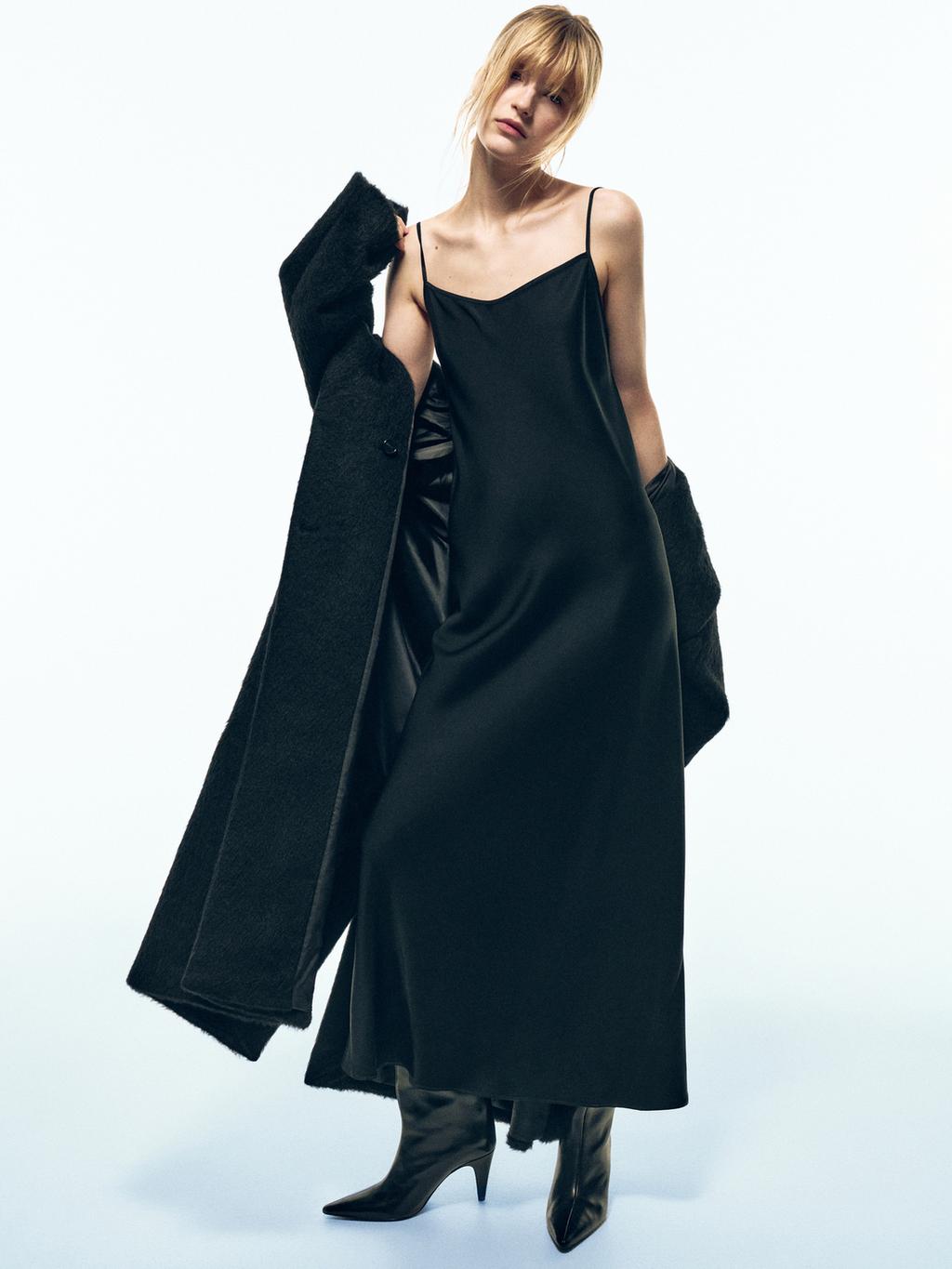 Long crepe camisole dress