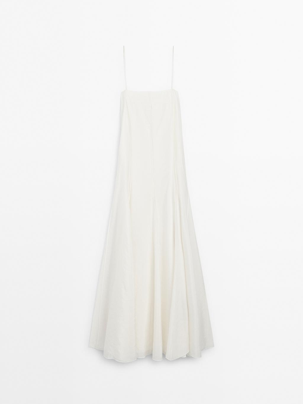 Flowing strappy midi dress