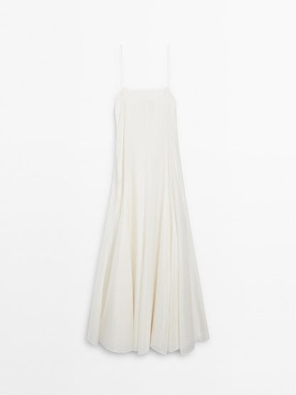 Flowing strappy midi dress