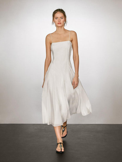 Flowing strappy midi dress