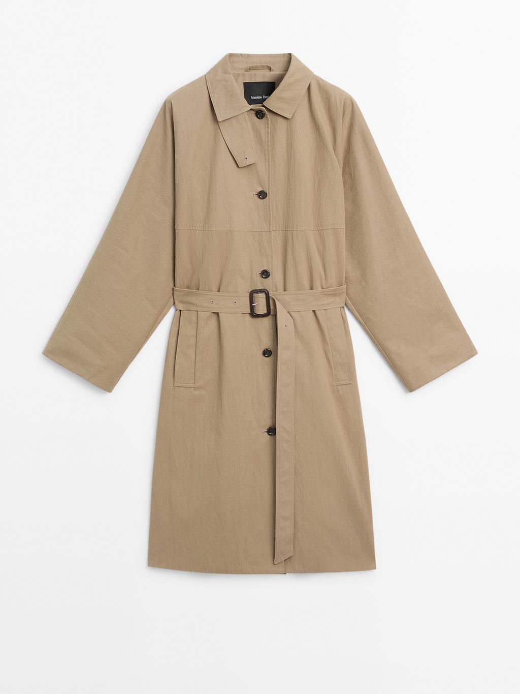 Cotton blend trench coat