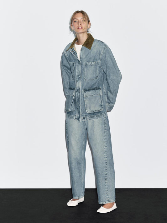 Denim jacket with pockets