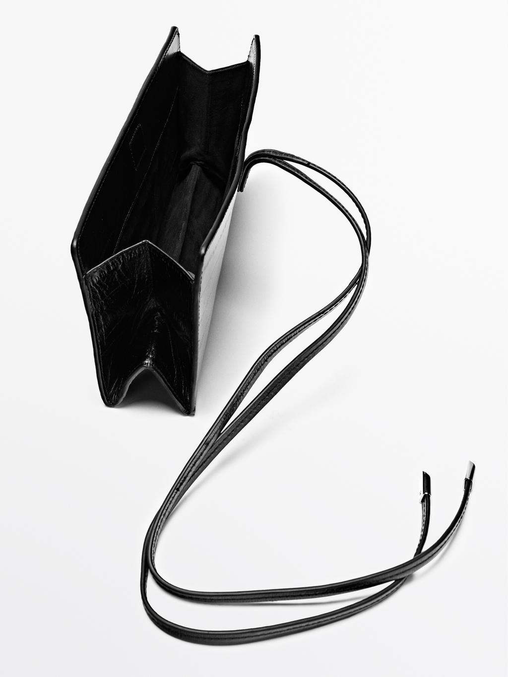 Textured leather handbag