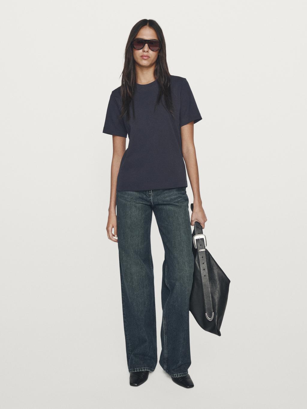 100% cotton interlock crew neck T-shirt