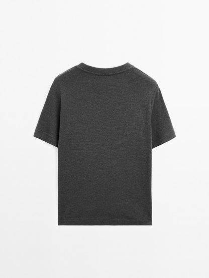 100% cotton interlock crew neck T-shirt