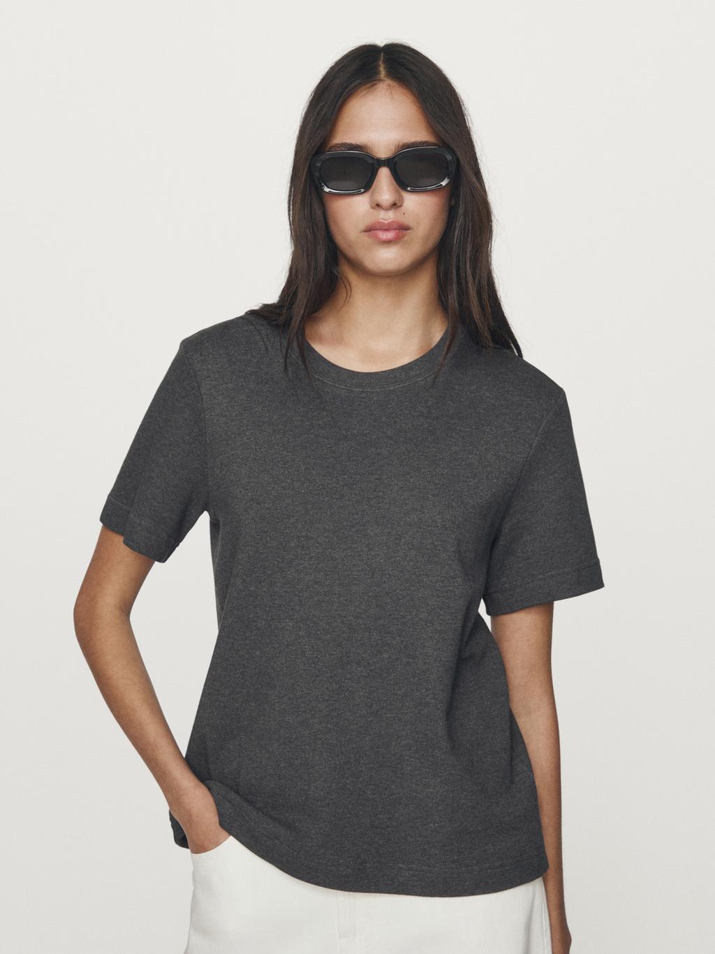 100% cotton interlock crew neck T-shirt