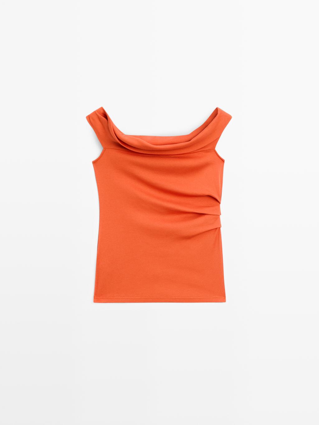 Draped top with knot detail