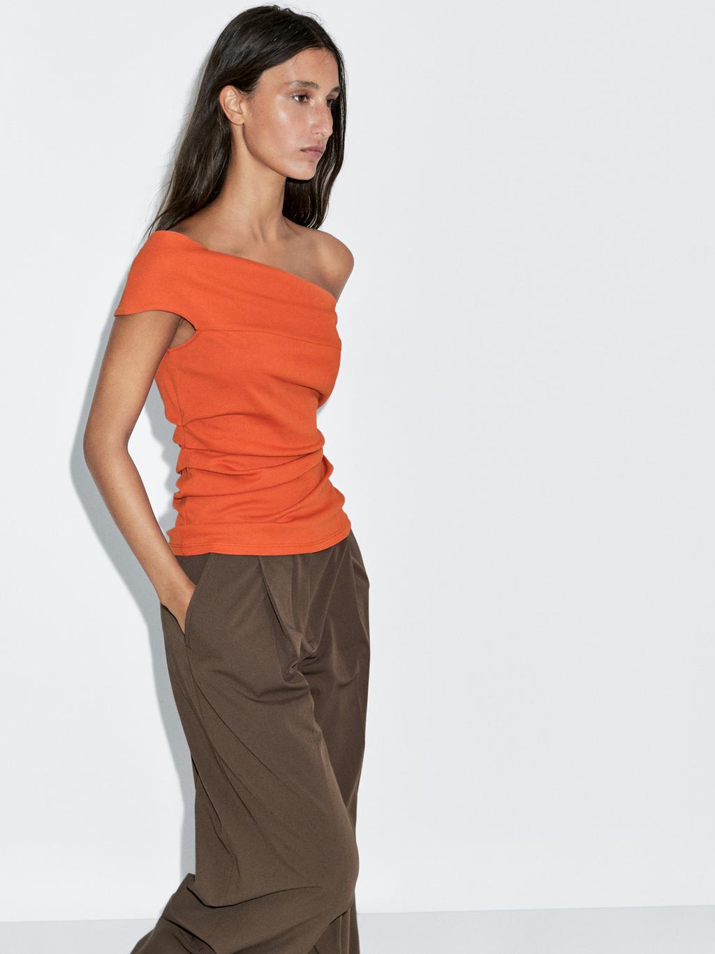 Draped top with knot detail