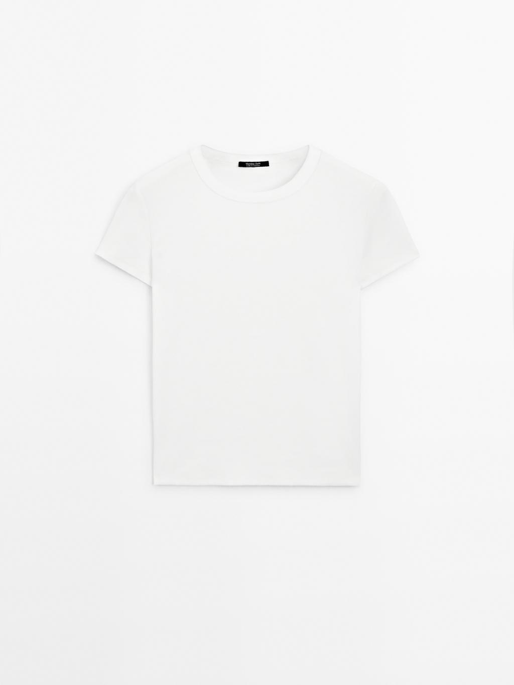 Ribbed heavy weight short sleeve T-shirt