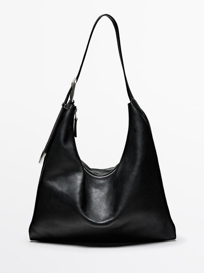 Nappa leather maxi bag