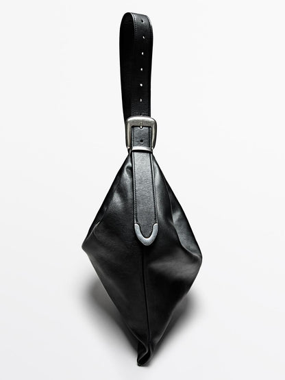 Nappa leather maxi bag