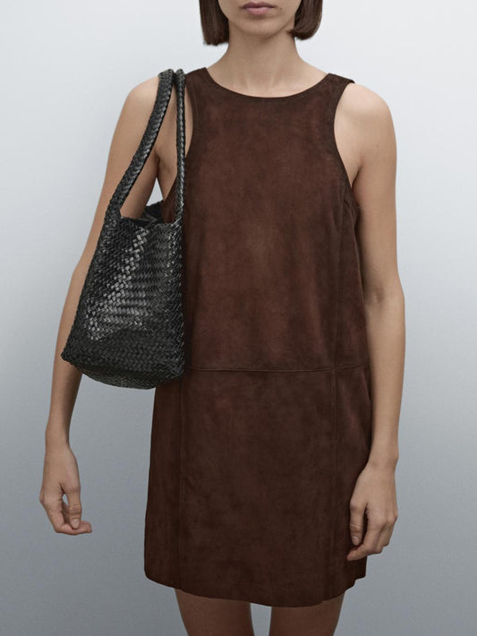Medium braided nappa leather tote bag