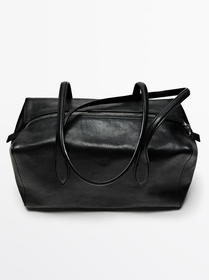 Nappa leather satchel bag
