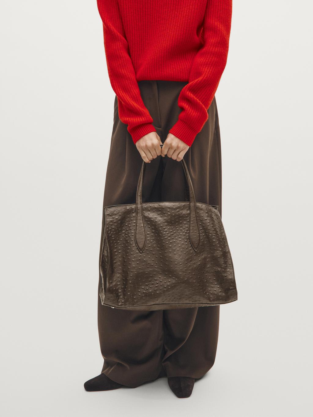 Maxi textured leather MD ICON bag