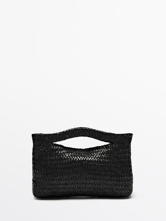 Woven nappa leather mini bag