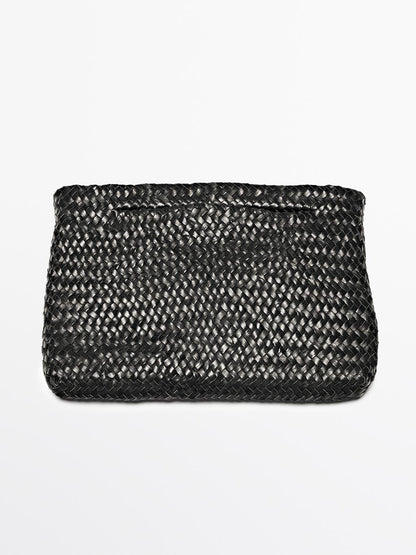 Woven nappa leather mini bag