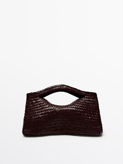 Medium woven nappa leather bag