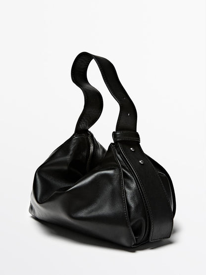 Small nappa leather shoulder bag