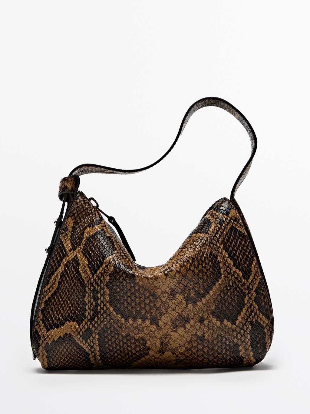 Small animal print shoulder bag