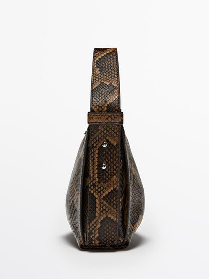 Small animal print shoulder bag