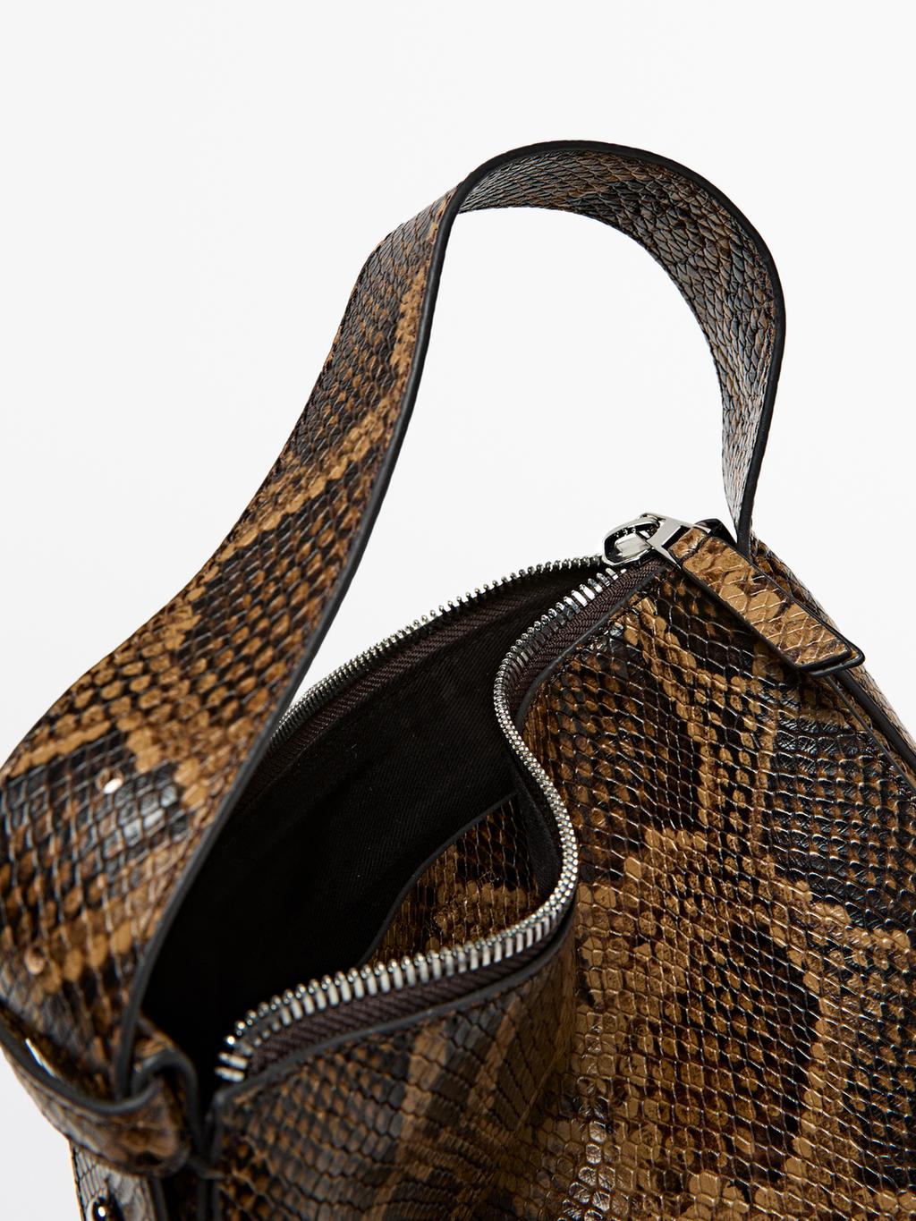 Small animal print shoulder bag