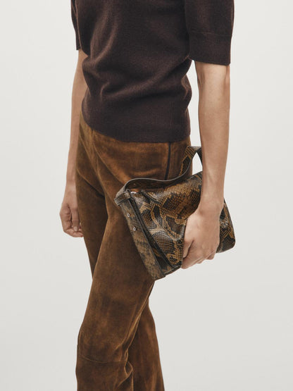 Small animal print shoulder bag