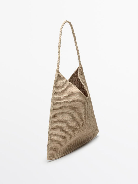 Raffia tote bag
