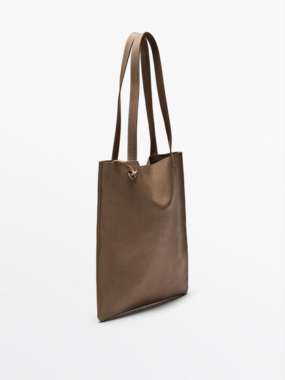 Nappa leather tote bag